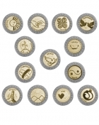  118-Silver-Gold English-card Wedding coins 